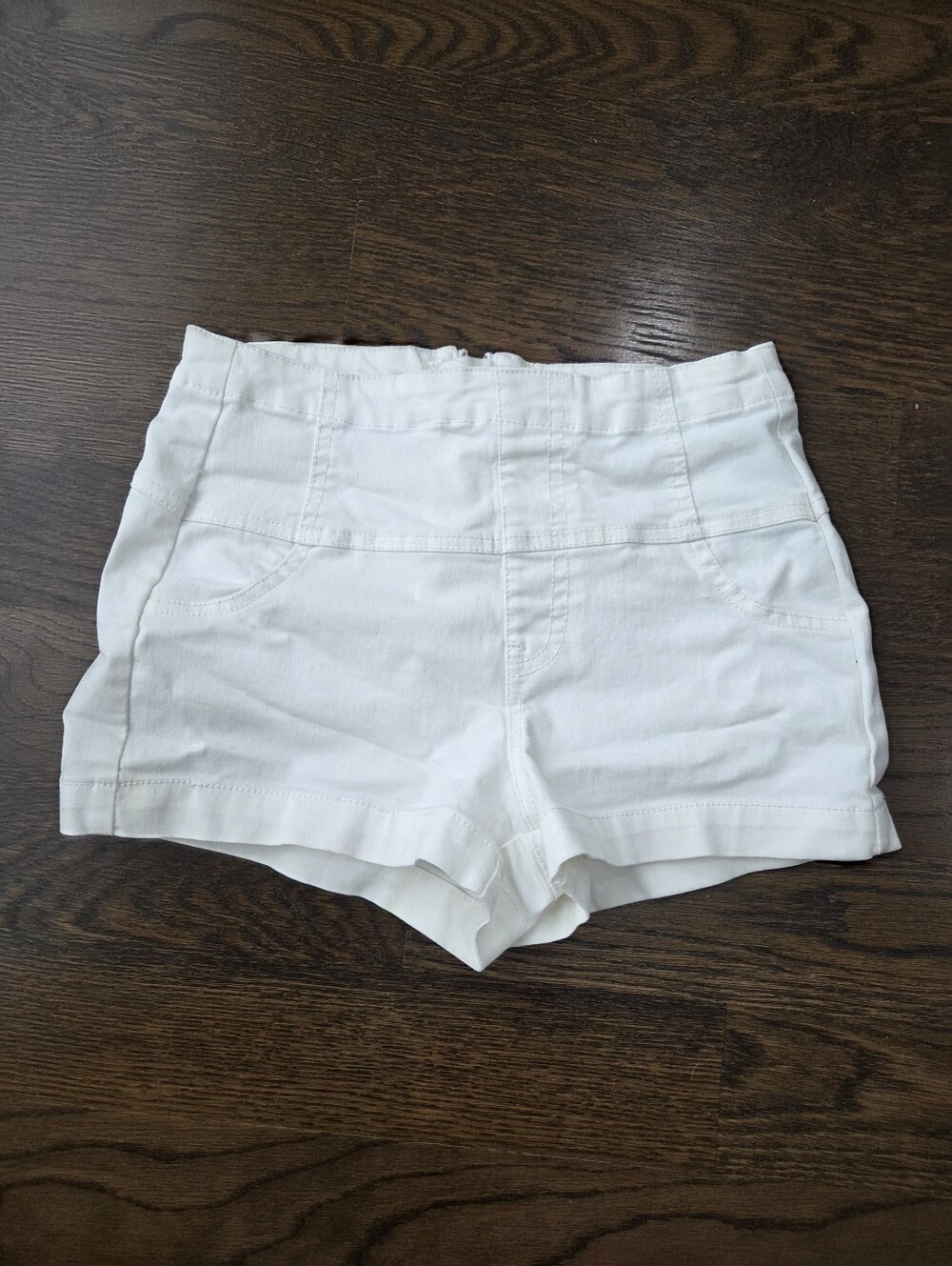 Boom Boom Jeans White High-Waist Women's Shorts SZ.1